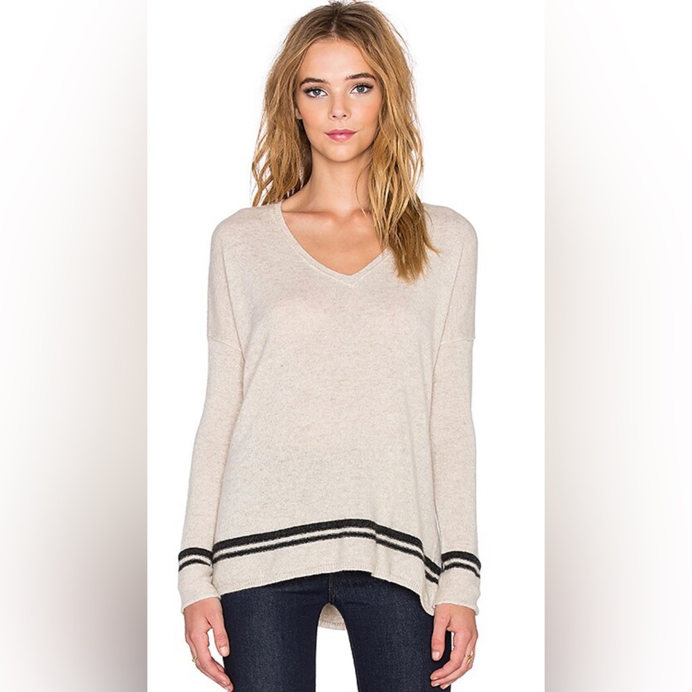Velvet by Graham & Spencer | Stormy Cashmere Classics V-Neck Sweater